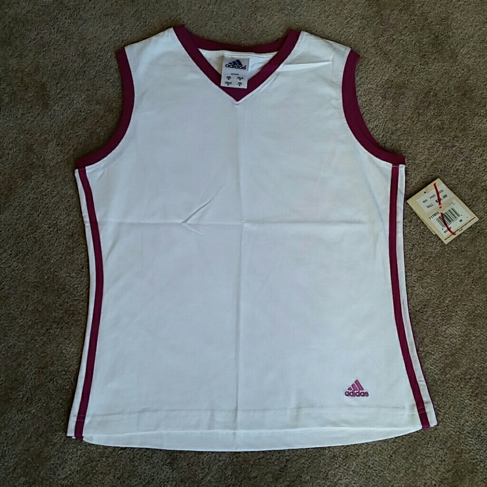 New w/ tags Adidas women's sleeveless white top